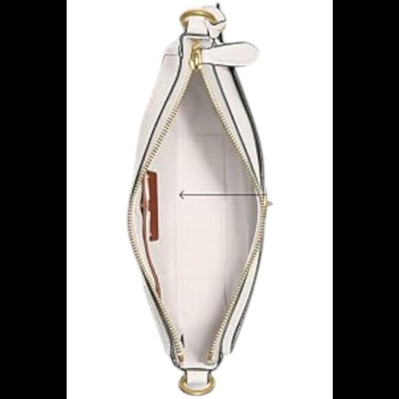 Coach Women's Polished Pebble Leather Chaise Crossbody Chalk - Picture 2 of 3